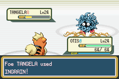 I REALLY hate to talk smack on Tangela, but...yeah, it really is the easiest of Erika's team. To be fair, though, the rest of them are all fully evolved. Why she didn't have an Exeggutor instead, I have no idea.